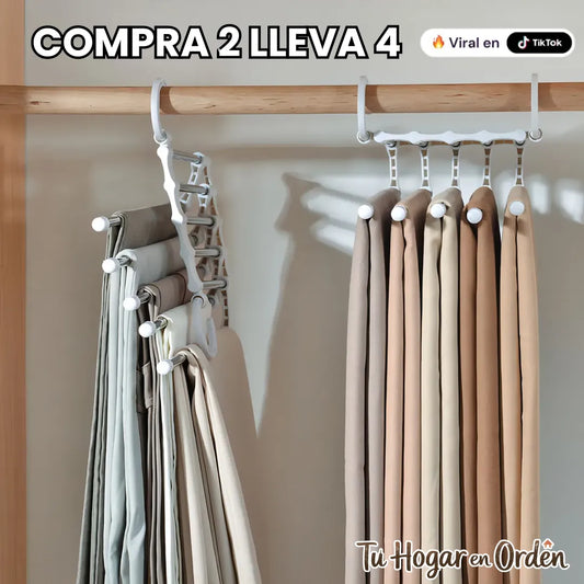 Perchas multifuncionales para pantalones