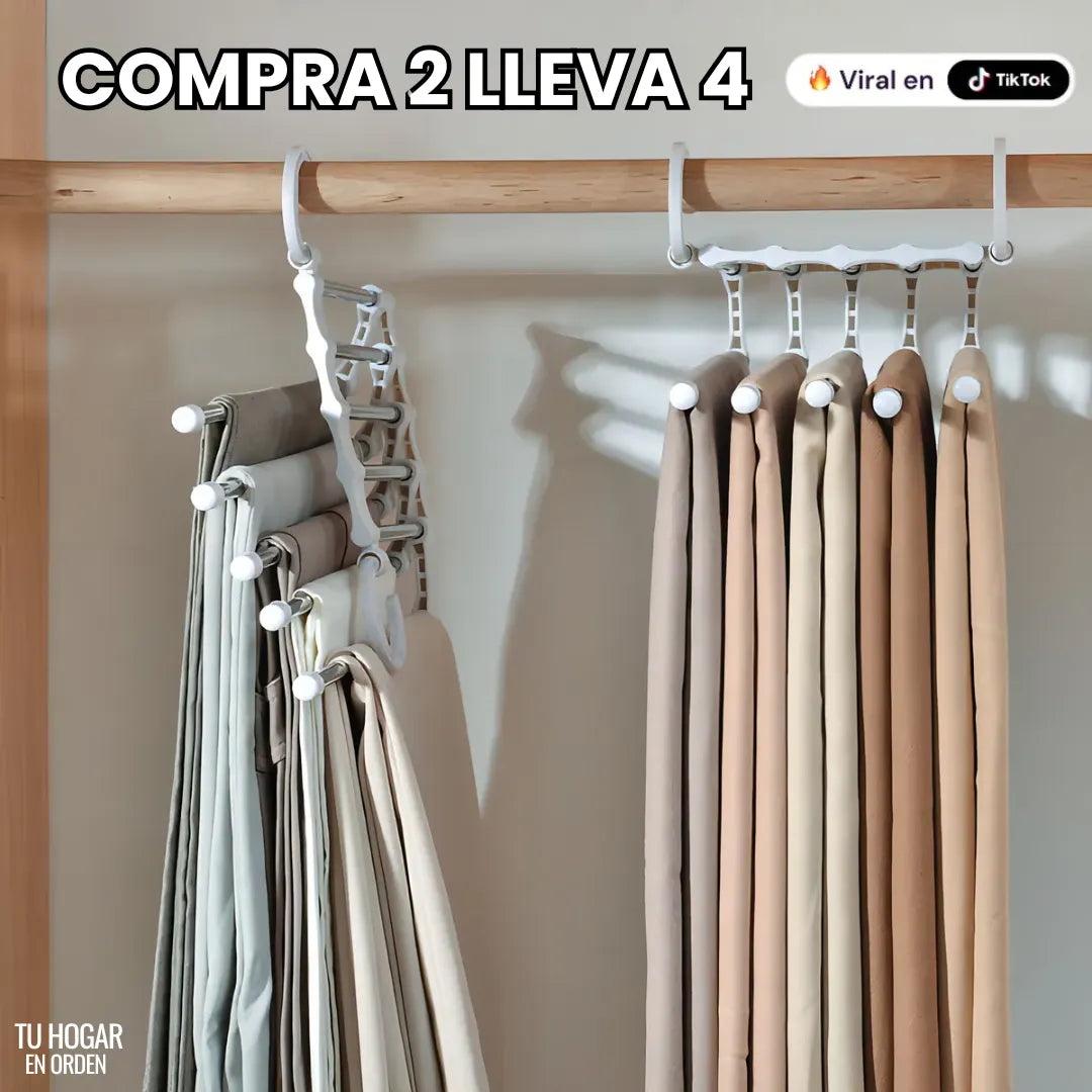 Perchas multifuncionales para pantalones