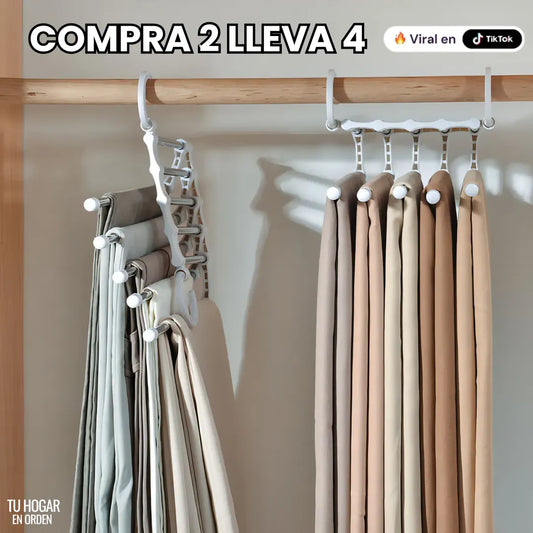 Perchas multifuncionales para pantalones
