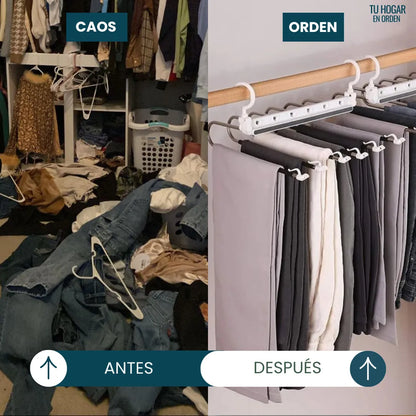 Perchas multifuncionales para pantalones