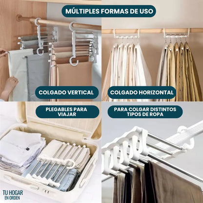Perchas multifuncionales para pantalones