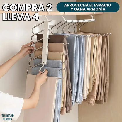 Perchas multifuncionales para pantalones